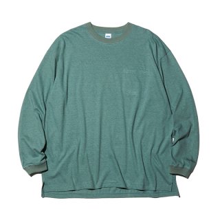 RADIALL/HEMPS-CREW NECK T-SHIRT L/S/SAGE GREEN