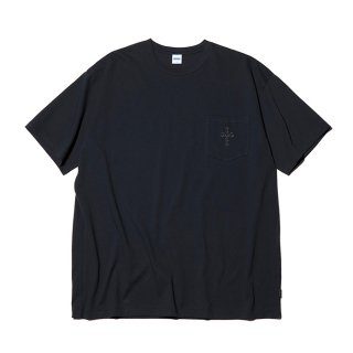 RADIALL/SWEET SMOKE-CREW NECK T-SHIRT S/S/INK BLACK