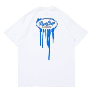 PORKCHOP/DRIPPING OVAL TEE/WHITE