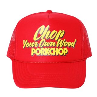 PORKCHOP/CHOP YOUR OWN WOOD CAP/RED