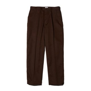 RADIALL/CNQ MOTOWN-WIDE TAPERED FIT PANTS/BROWN