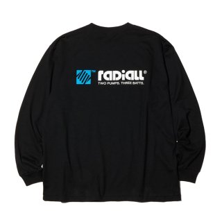 RADIALL/COIL-CREW NECK T-SHIRT L/S/BLACK
