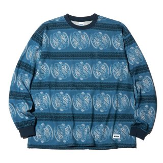 RADIALL/MUSIC TO DRIVEBY-CREW NECK T-SHIRT L/S/NAVY