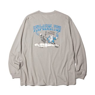 RADIALL/TRUE DEAL POT-CREW NECK T-SHIRT L/S/SNOW WHITE