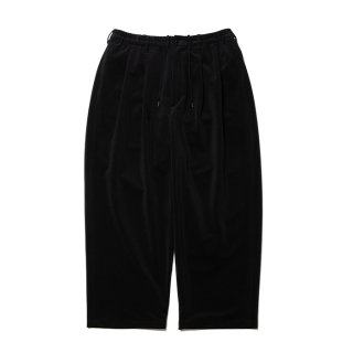 COOTIE/POLYESTER CORDUROY 2 TUCK EASY PANTS/BLACK