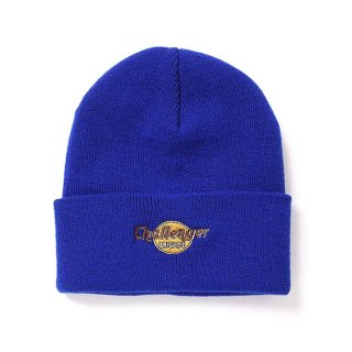 CHALLENGER/MUD LOGO KNIT CAP/BLUE