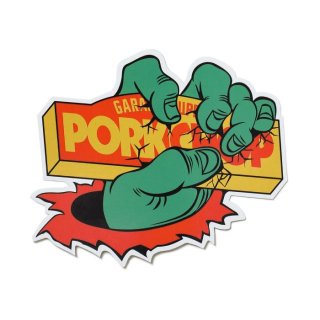 PORKCHOP/CRUSHER STICKER/ORANGE