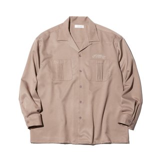 RADIALL/MONTE CARLO-OPEN COLLARED SHIRT L/S/SMOKY PINK