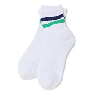 CHALLENGER/SHORT BORDER SOCKS/WHITE