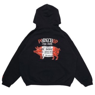 <img class='new_mark_img1' src='https://img.shop-pro.jp/img/new/icons8.gif' style='border:none;display:inline;margin:0px;padding:0px;width:auto;' />PORKCHOP/2TONE PORK BACK HOODIE/BLACK