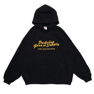 PORKCHOP/FULL SCRIPT HOODIE/BLACK