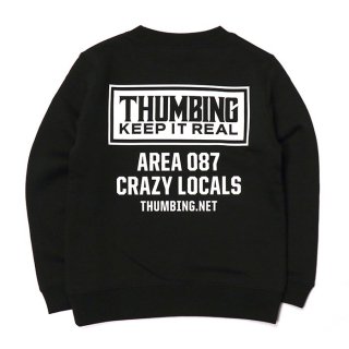 THUMBING/ACE KIDS C/N SWEAT/BLACK