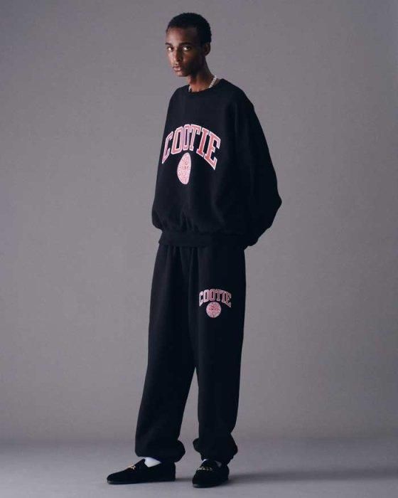 COOTIE/HEAVY OZ SWEAT EASY PANTS/COLLEGE/BLACK | 高密度なヘビーウェイト裏毛パンツ -  THUMBING ONLOINE STORE - COOTIE/クーティー・CHALLENGER/チャレンジャー・PORKCHOP GARAGE