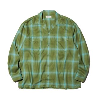 RADIALL/EASY-OPEN COLLARED SHIRT L/S/LEAF GREEN