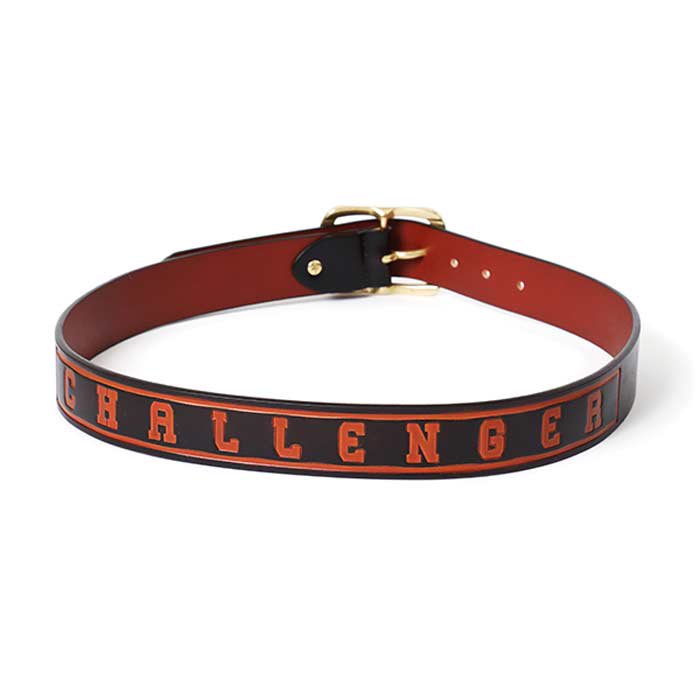 CHALLENGER/LOGO LEATHER BELT - THUMBING ONLOINE STORE - COOTIE