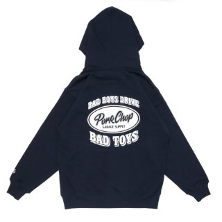 <img class='new_mark_img1' src='https://img.shop-pro.jp/img/new/icons8.gif' style='border:none;display:inline;margin:0px;padding:0px;width:auto;' />PORKCHOP/BAD TOYS ZIP UP HOODIE/NAVY