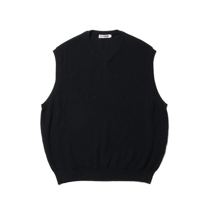 【翌日発送可能】 COOTIE/HARD THUMBING - VEST NECK V STITCH RIB YARN TWISTED トップス