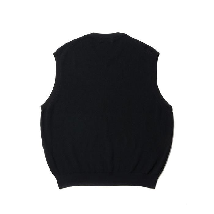 『3年保証』 COOTIE/HARD TWISTED YARN RIB STITCH V NECK VEST - THUMBING トップス