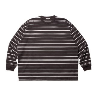 COOTIE/SUPIMA BORDER OVERSIZED L/S TEE/BROWN