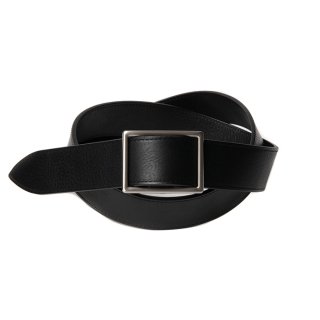 COOTIE/LEATHER SQUARE BELT/SILVER