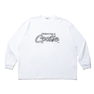COOTIE/EMBROIDERY OVERSIZED L/S TEE (PRODUCTION OF COOTIE)/WHITE
