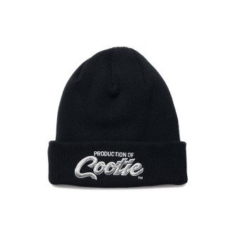 COOTIE/EMBROIDERY DRY TECH BIG CUFFED BEANIE (PRODUCTION OF COOTIE)/BLACK