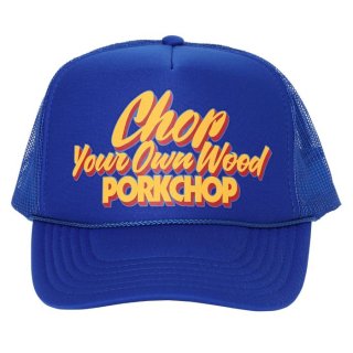 PORKCHOP/CHOP YOUR OWN WOOD CAP/BLUE