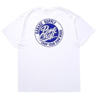 PORKCHOP/STENCIL CS TEE/WHITE