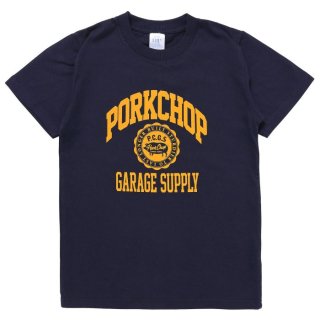 PORKCHOP/2nd COLLEGE TEE for kids/NAVY