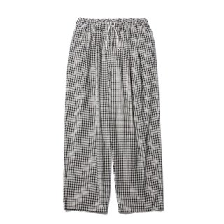 COOTIE/CHECK WEATHER CLOTH 2 TUCK EASY PANTS