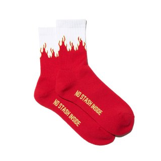 RADIALL/FLAMES-1PAC SOX MID/WHITE