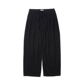 COOTIE/HARD TWISTED YARN TWILL 3 TUCK WIDE TROUSERS