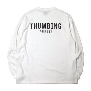 THUMBING/PIS L/S TEE/WHITE