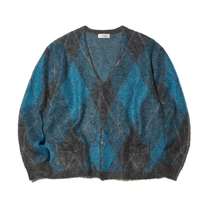 cluct モヘア モヘヤ アーガイルカーディガン radiall ラディアル RADIALL ラディアル モヘヤ カーディガン アーガイル柄