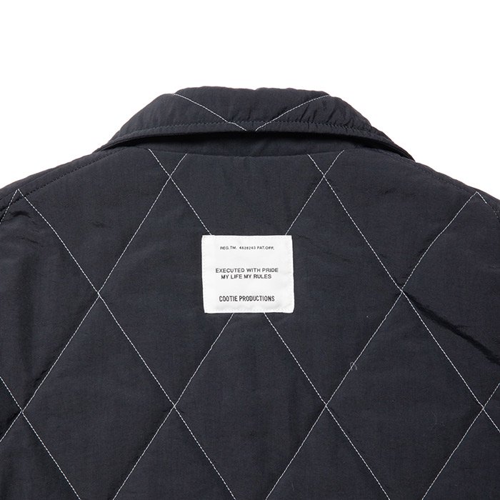 COOTIE/NYLON QUILTING DRIZZLER JACKET/BLACK×WHITE - THUMBING