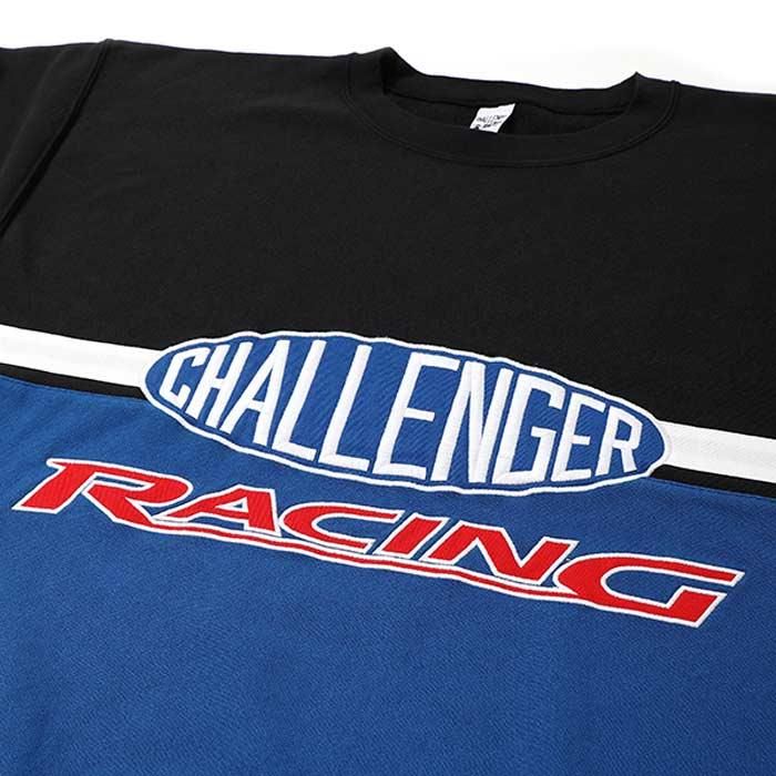 CHALLENGER/CMC RACING SWEAT/BLACK×BLUE | コットン100%の