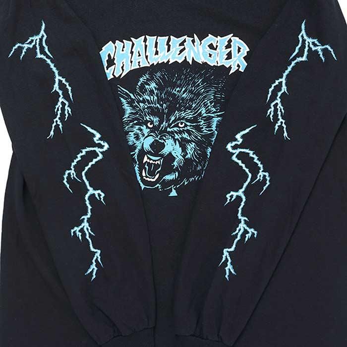 CHALLENGER/L/S WOLF TEE/BLACK | 乾いた質感の長袖Tシャツ CHALLENGER/L/S WOLF TEE/BLACK | 乾いた質感の長袖Tシャツ