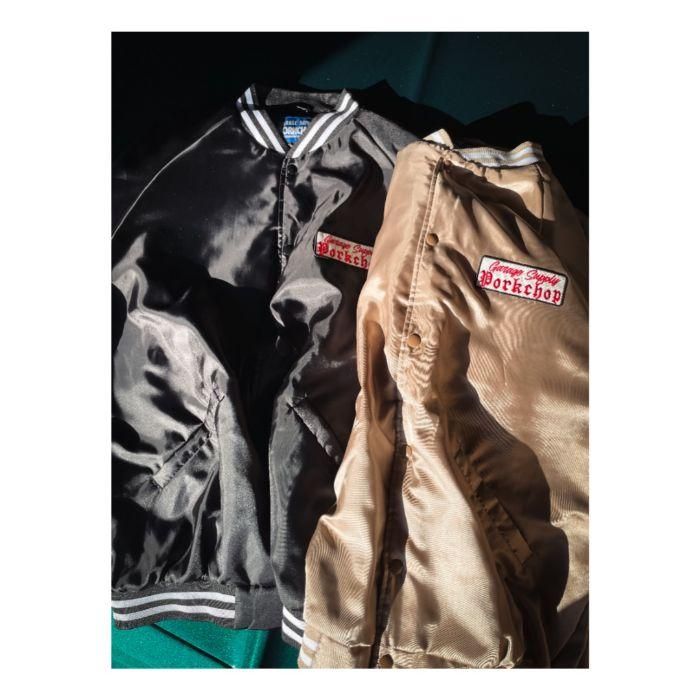 ジャケット・アウター PORK CHOP SATIN SPORTS JACKET BLACK ジャケット・アウター PORK CHOP SATIN SPORTS JACKET BLACK