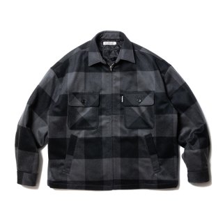 COOTIE/BUFFALO CHECK WOOL ZIP UP CPO JACKET