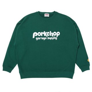 PORKCHOP/WHEEL LOGO SWEAT/GREEN