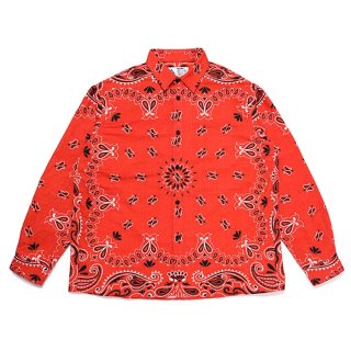 CHALLENGER/L/S BANDANA NEL SHIRT/RED