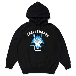 CHALLENGER/WOLF MC HOODIE/BLACK