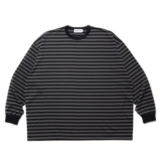 COOTIE/POLYESTER BORDER L/S TEE/BLACKGRAY