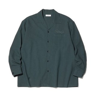 RADIALL/SANTA MADRE-OPEN COLLARED SHIRT L/S/GREEN