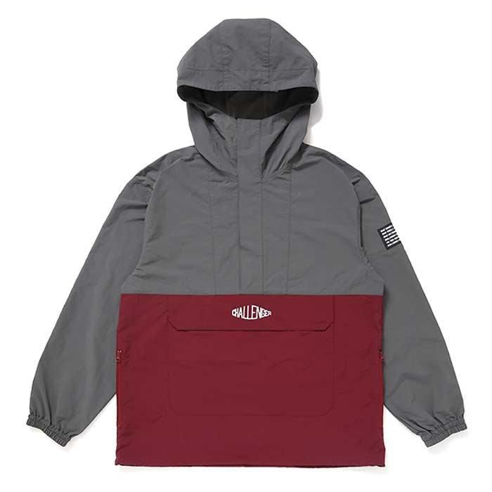 CHALLENGER/PACKABLE NYLON ANORAK/CHARCOAL GRAY×BURGUNDY CHALLENGER/PACKABLE NYLON ANORAK/CHARCOAL GRAY×BURGUNDY