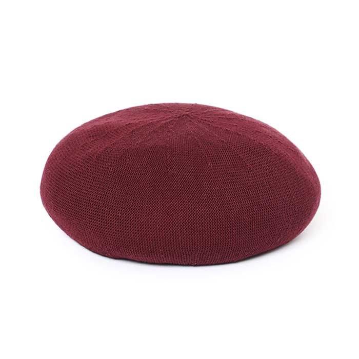人気定番の COTTON CHALLENGER BERET スタイリッシュなコットン | BURGUNDY 帽子