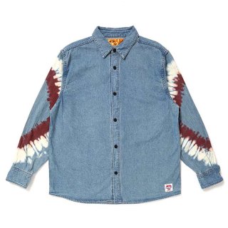 <img class='new_mark_img1' src='https://img.shop-pro.jp/img/new/icons8.gif' style='border:none;display:inline;margin:0px;padding:0px;width:auto;' />CHALLENGER/L/S TIE DYE SLEEVE DENIM SHIRT