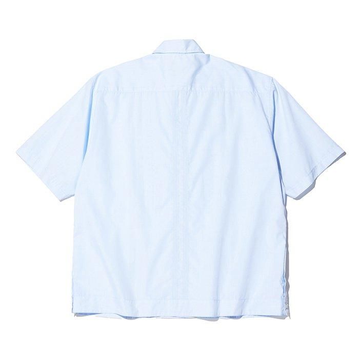 RADIALL CUBA-OPEN COLLARED SHIRT S/S BLUE | キューバシャツ