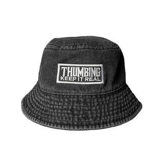 THUMBING/FRAME BUCKET HAT/DENIM BLACK