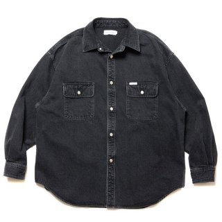 COOTIE/10.5OZ DENIM L/S WORK SHIRT/BLACK FADE